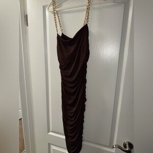 Nookie Allegra dress in Chocolate in size M
